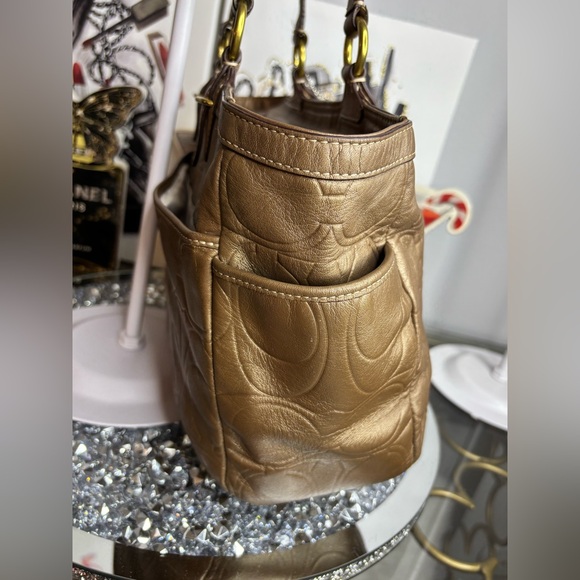 Coach 2012 Gallery copper Embossed Leather Tote EUC - Picture 7 of 15